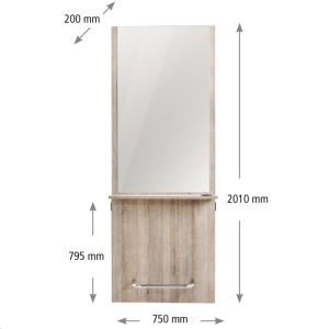 Coiffeuse EUROSTIL chêne clair