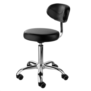 Tabouret noir/blc  avec dossier