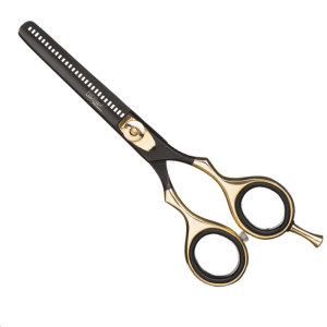 Ciseaux EUROSTIL sculpt. noirs 5"5